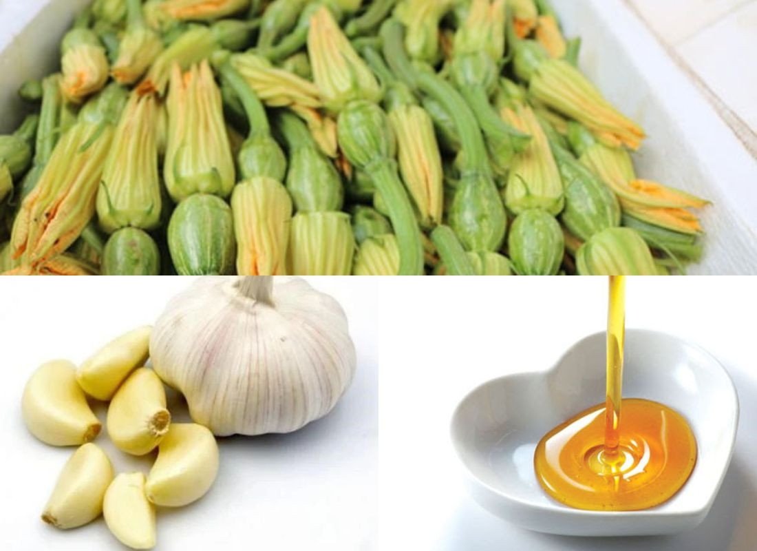 Nguyên liệu bông bí xào tỏi