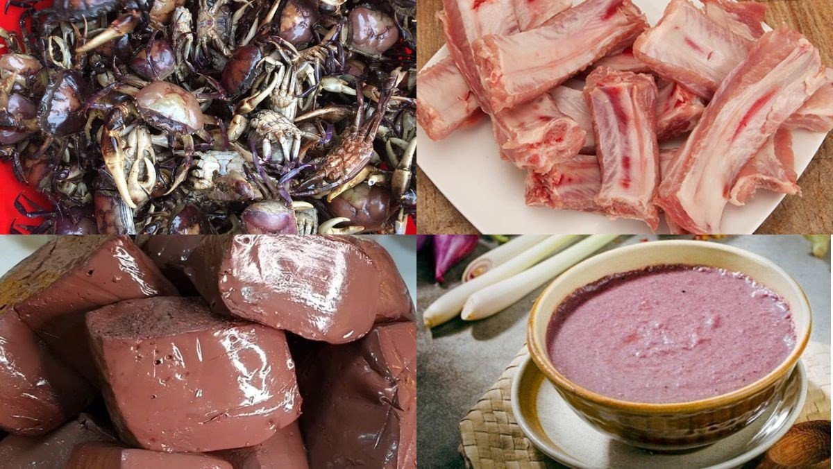 Nguyên liệu bún riêu cua miền Nam