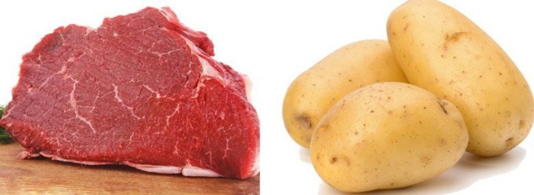 Nguyên liệu cần thiết để làm món thịt bò xào với khoai tây thơm ngon.