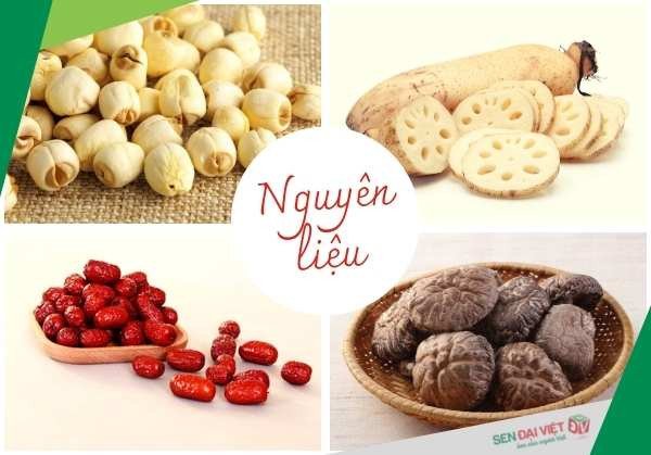 Nguyên liệu cần thiết để nấu canh củ sen táo đỏ thơm ngon bổ dưỡng