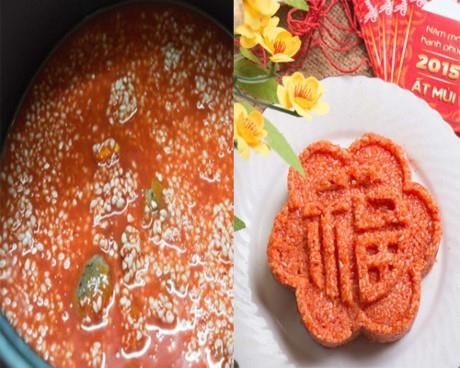 Nguyên liệu chính của món xôi gấc: gạo nếp và gấc tươi