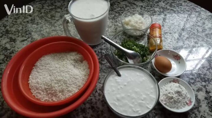 Nguyên liệu chính làm bánh khọt truyền thống