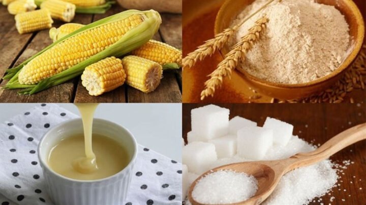 Nguyên liệu chuẩn bị cho cách làm bánh bắp chiên với bột mì tại nhà