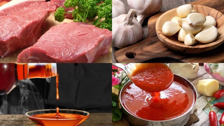 Nguyên liệu chuẩn bị cho cách làm thịt gác bếp