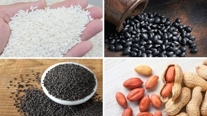 Nguyên liệu chuẩn bị cho cách nấu xôi đỗ đen bằng nồi hấp