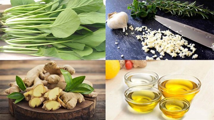 Nguyên liệu chuẩn bị cho cách xào rau cải ngọt