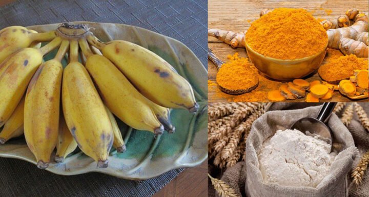 Nguyên liệu chuẩn bị cho món bánh chuối chiên giòn