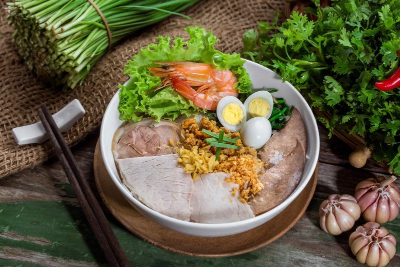 Nguyên liệu chuẩn bị cho món bún nước tương chay