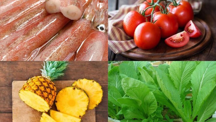 Nguyên liệu chuẩn bị cho món lẩu mực tươi hấp dẫn