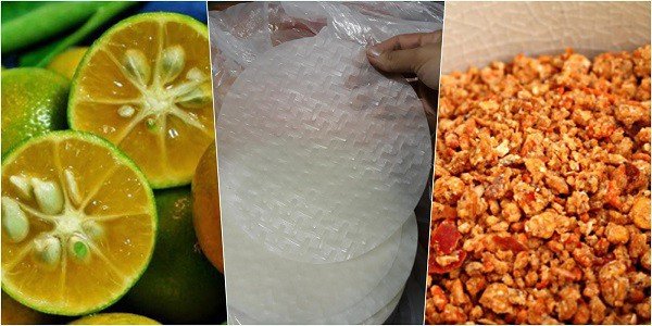 Nguyên liệu chuẩn bị cho nước sốt bánh tráng trộn muối tôm
