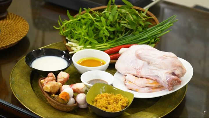 Nguyên liệu chuẩn bị làm món ngan giả cầy thơm ngon