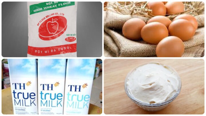 Nguyên liệu cơ bản cho cách làm bánh kem socola không lò nướng