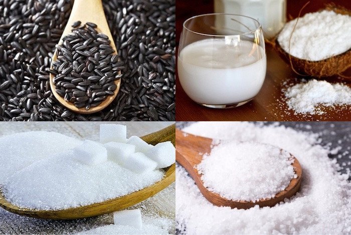 Nguyên liệu cơ bản để nấu nếp cẩm mềm dẻo tại nhà