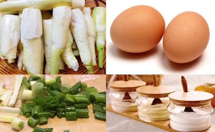 Nguyên liệu củ niễng xào trứng