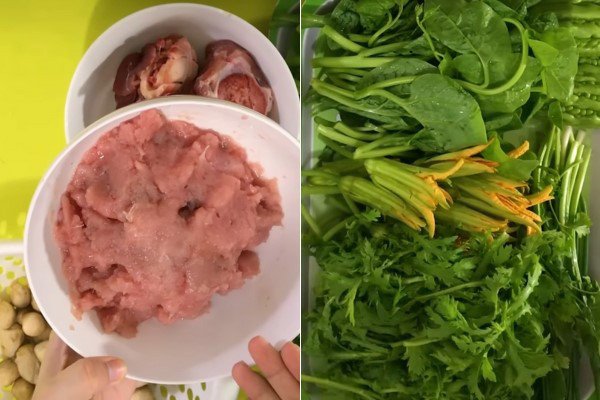 Nguyên liệu đầy đủ cho cách nấu lẩu cá thác lác khổ qua