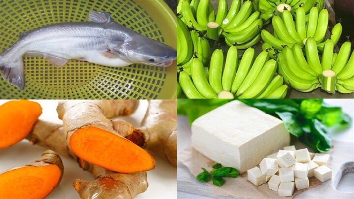 Nguyên liệu đầy đủ cho món cá om chuối đậu thơm ngon