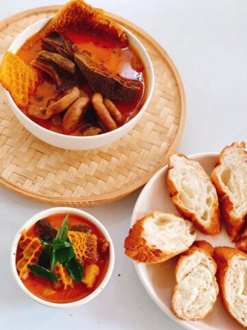 Nguyên liệu đầy đủ để chế biến món phá lấu bò người Hoa thơm ngon tại nhà