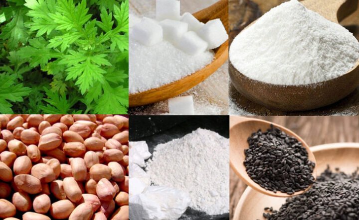 Nguyên liệu để làm bánh ngải cứu tại nhà