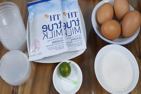 Nguyên liệu làm bánh flan sữa tươi