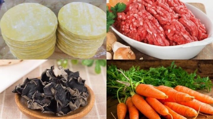 Nguyên liệu làm bánh gối nhân thịt