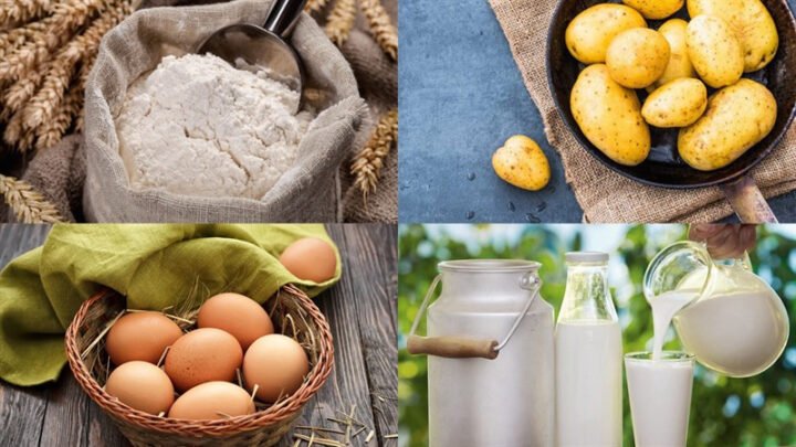 Nguyên liệu làm bánh khoai tây sữa tươi cơ bản
