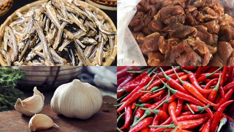 Nguyên liệu làm cá cơm khô rim me chua ngọt hấp dẫn