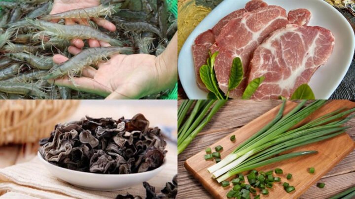 Nguyên liệu làm ram tôm thịt tươi ngon