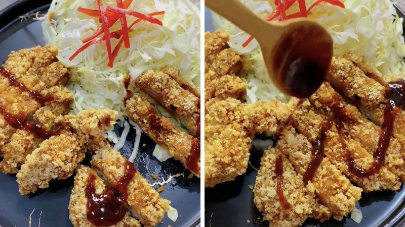 Nguyên liệu làm thịt heo chiên xù sốt teriyaki