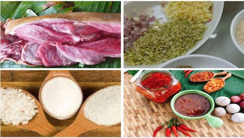 Nguyên liệu làm thịt nai nướng