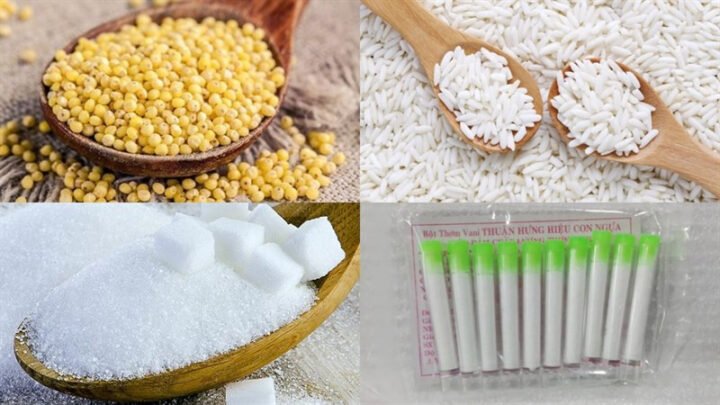 Nguyên liệu món ăn cách nấu xôi kê bằng nồi cơm điện