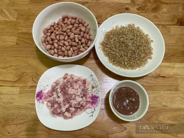 Nguyên liệu muối sả đậu phộng thịt heo