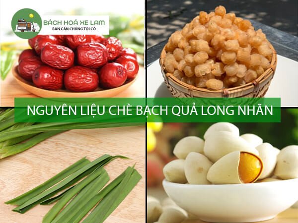Nguyên Liệu Nấu Chè Bạch Quả Long Nhãn Táo Đỏ