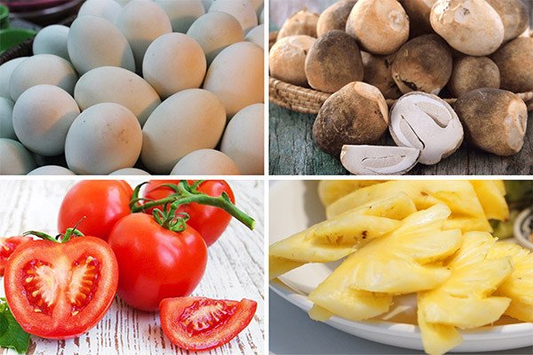 Nguyên liệu nấu lẩu trứng lộn chua cay