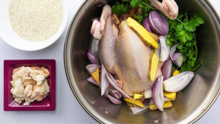 Nguyên liệu tươi ngon cho cách nấu cháo gà cho ngon