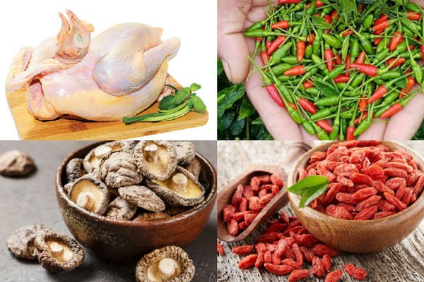 Nguyên liệu tươi ngon cho cách nấu lẩu gà ớt hiểm chua cay