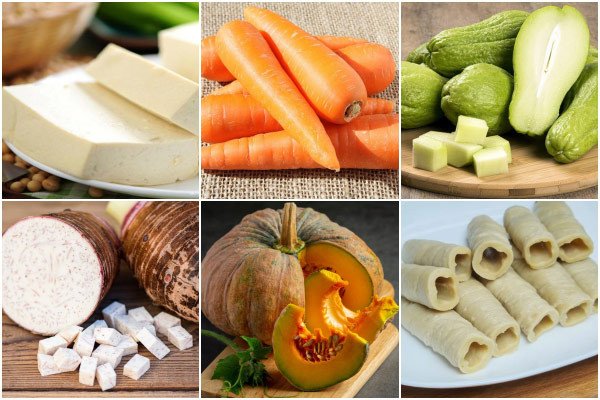 Nguyên liệu tươi ngon cho cách nấu mì chay ngon