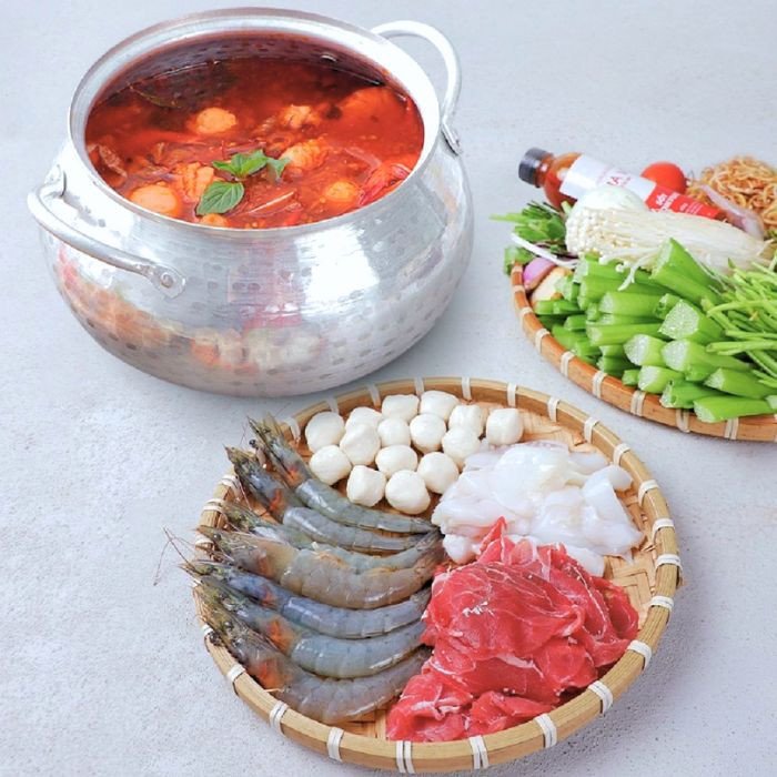 nguyên liệu tươi ngon cho lẩu cua đồng hải sản