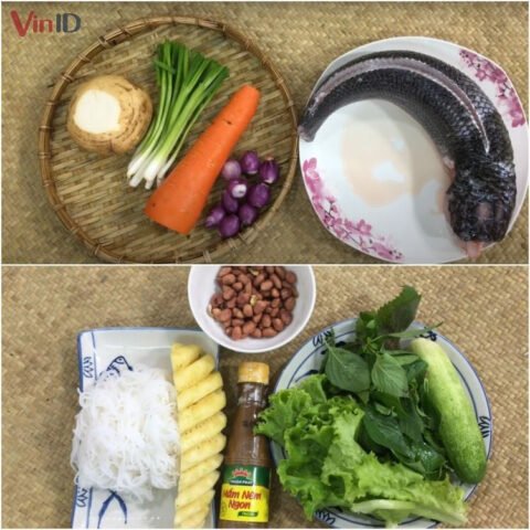Nguyên liệu tươi ngon cho món cá trắm hấp cuốn bánh tráng