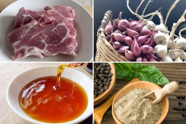 Nguyên liệu tươi ngon cho món cách làm thịt nạc kho tiêu