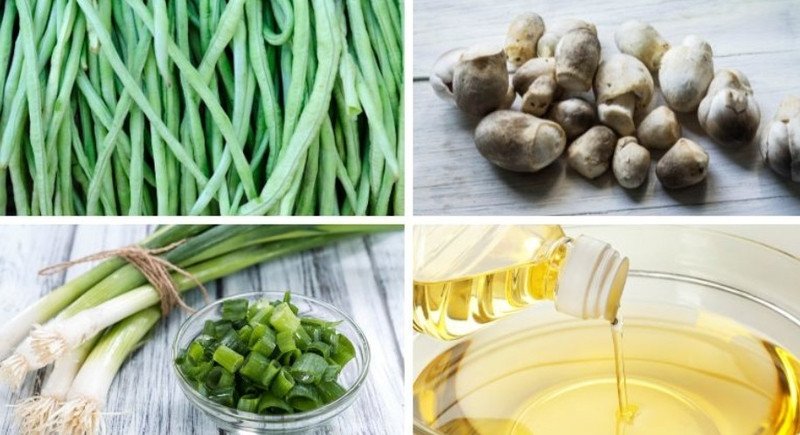 Nguyên liệu tươi ngon cho món đậu đũa xào nấm rơm