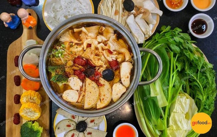 Nguyên liệu tươi ngon cho món lẩu Thái chay