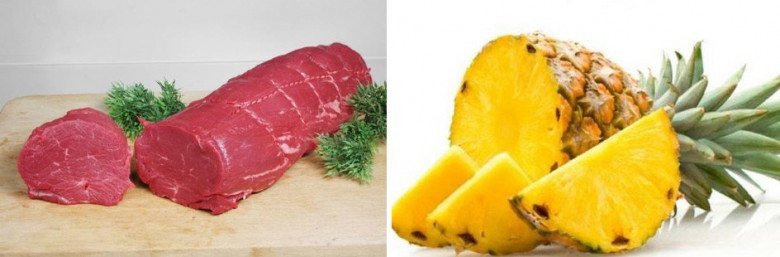 Nguyên liệu tươi ngon cho món thịt bò xào dứa, đơn giản mà hấp dẫn.