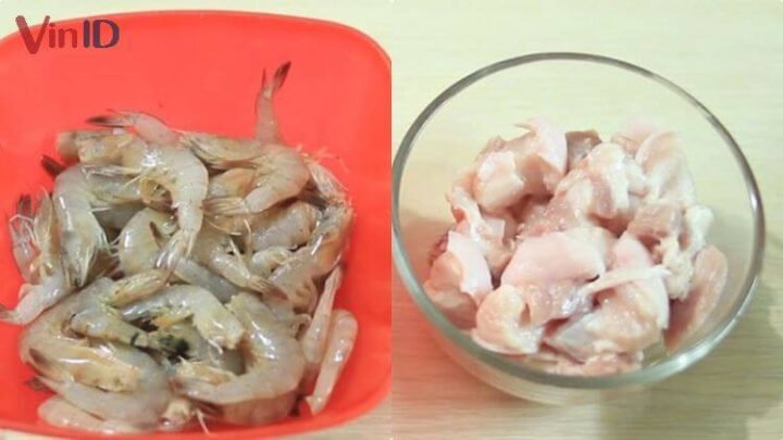 Nguyên liệu tươi ngon chuẩn bị cho món thịt kho tôm hấp dẫn