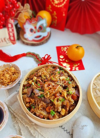 Nguyên liệu tươi ngon chuẩn bị cho món xôi bát bửu truyền thống