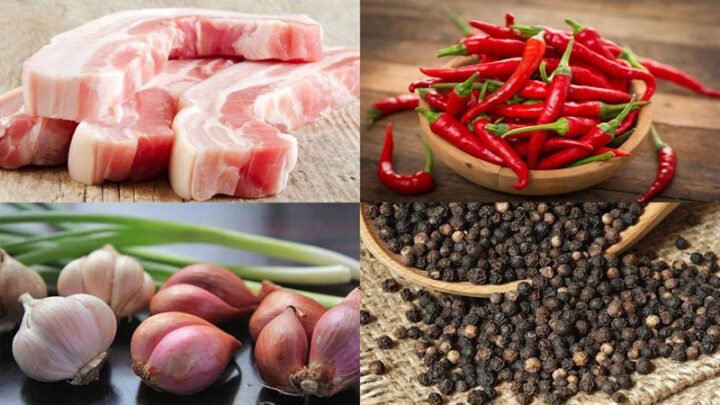 Nguyên liệu tươi ngon để chế biến món cách làm thịt kho ngon đậm đà