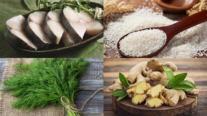 Nguyên liệu tươi ngon để nấu cháo cá bớp thì là hấp dẫn cho người lớn