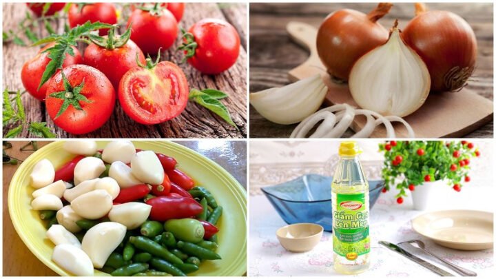nguyên liệu tươi ngon để nấu tương cà chua tại nhà