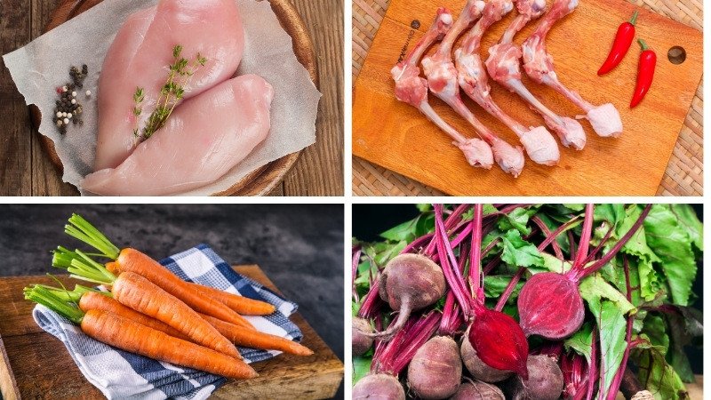 Nguyên liệu tươi ngon làm canh gà rau củ