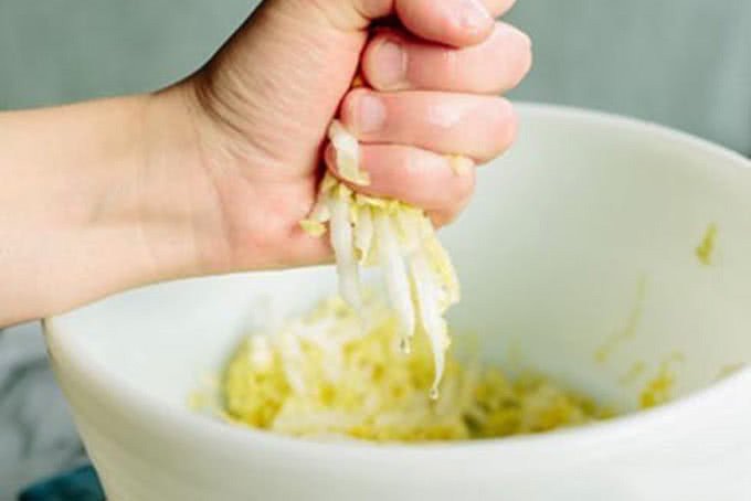 Nhân sủi cảo sau khi trộn