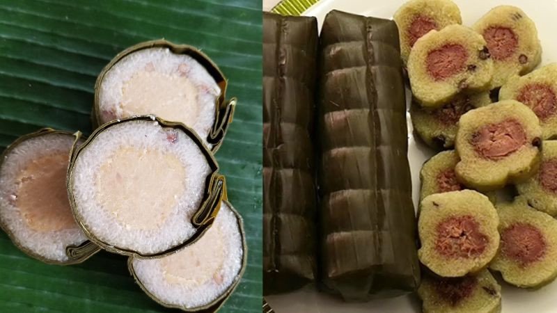 Những khoanh bánh tét chay nhân đậu xanh, lựa chọn ít calo hơn